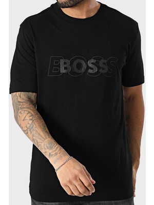 Boss % 100 Pamuk Regular Fit Bisiklet Yaka Logolu T Shirt Erkek T Shirt 50531271 001