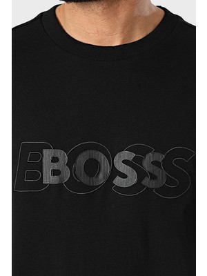 Boss % 100 Pamuk Regular Fit Bisiklet Yaka Logolu T Shirt Erkek T Shirt 50531271 001