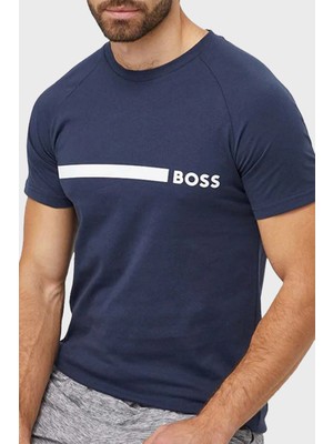 Boss % 100 Pamuk Slim Fit Bisiklet Yaka Logolu T Shirt Erkek T Shirt 50517970 426