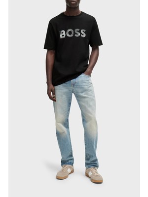 Boss % 100 Pamuk Regular Fit Bisiklet Yaka Logolu T Shirt Erkek T Shirt 50515997 001