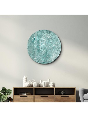 Supracolors marble Stone - Blue Yuvarlak Cam Tablo