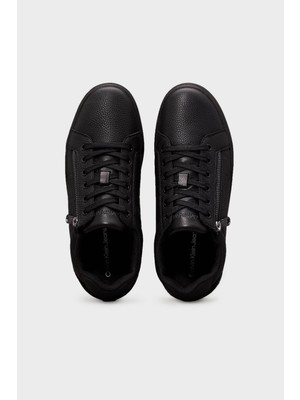 Calvin Klein  Deri Süet Detaylı Fermuarlı Sneaker Ayakkabı YM0YM012540GJ Erkek Ayakkabı YM0YM01254 0gj