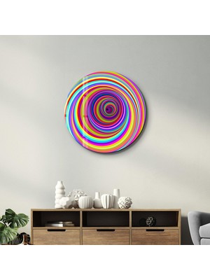 Candy Swirl Yuvarlak Cam Tablo