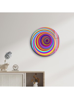 Candy Swirl Yuvarlak Cam Tablo