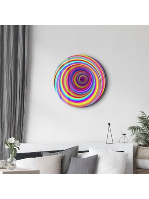 Candy Swirl Yuvarlak Cam Tablo