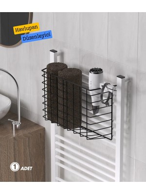 Havlupan Düzenleyici Kağıt Havlu Rafı Tuvalet Kağıtlığı Banyo Düzenleyici Siyah Renk