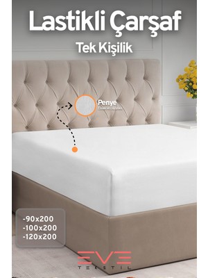 Eve Tekstil Fitted  Penye Kumaş Tek Kişilik Lastikli Çarşaf