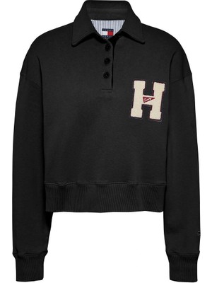 Tommy Hilfiger Tommy Jeans Kadın Sweatshirt Siyah