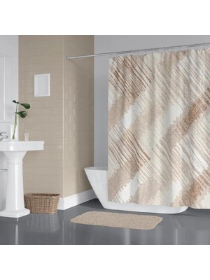 Zethome Banyo Perdesi 2 x 120 x 200 Çift Kanat Duş Perdesi 4250