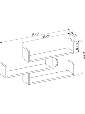 Lifedeco Duvar Rafı Antrasit LD-5000-R27G