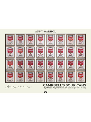 Wugu Campbell's Soup Cans Andy Warhol Büyük Boy Poster 50 x 70 cm