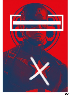 Wugu Captain America Büyük Boy Poster 50 x 70 cm