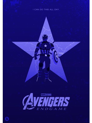 Wugu Avengers Captain America Büyük Boy Poster 50 x 70 cm