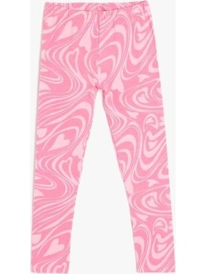 Koton Kalp Desenli Beli Lastikli Pamuklu Tayt