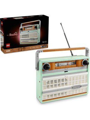 LEGO® Icons Retro Radyo 10334 - Vintage Transistörlü Radyo Meraklısı Yetişkinler için Model Yapım Seti (906 Parça)