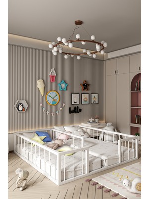 Givayo Woods Winter Bebek Çocuk Montessori Mdf Çiftli Yatak