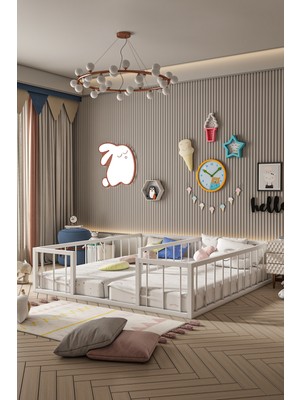 Givayo Woods Winter Bebek Çocuk Montessori Mdf Çiftli Yatak