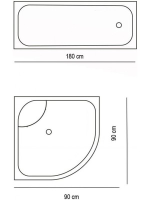 Zethome 6303 Jackline Duş Perdesi Tek Kanat 1x180x200 cm