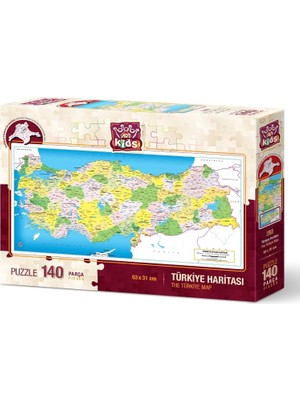 Çocuk Türkiye Siyasi Haritası 140 Parça Puzzle