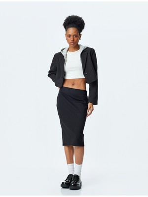 Koton Standart Bel Slim Fit Midi Boy Kalem Etek