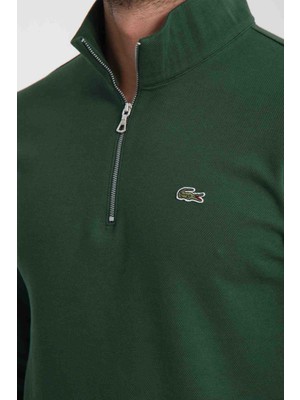 Lacoste  Fermuar Yaka  Nefti  Uzun Kol Regular Fit