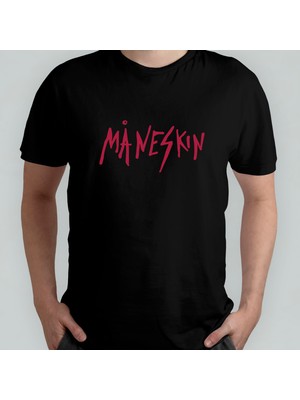 Pixxa Maneskin %100 Pamuklu Bisiklet Yaka T-Shirt Model 2