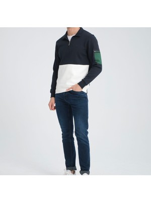 Lacoste Fermuar Yaka  Renkli  Regular Fit Uzun Kol