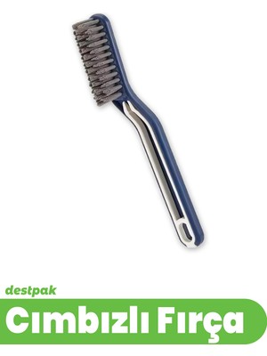 Destpak Cımbızlı Fırça - Çok Fonksiyonlu Derz, Banyo, Lavabo Fırçası - Gider Cımbızı - Dip Köşe