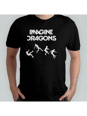 Pixxa Imagine Dragons %100 Pamuklu Bisiklet Yaka T-Shirt Model 1