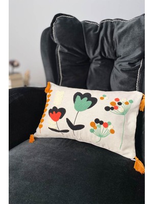 Punch Nakışlı Kırlent Kılıfı