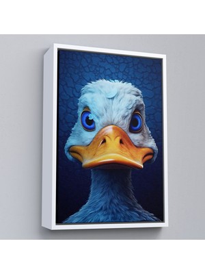 Miyrem^#canvas Serie  Mavi Gözlü Sevimli Ördek TABLOSU-7931