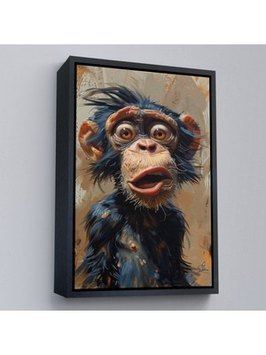 Miyrem canvas Serie  Şaşkın Şempanze TABLOSU-7881