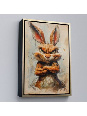 Miyrem canvas Serie  Sinirli Tavşan TABLOSU-7785
