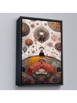 Miyrem canvas Serie  Tepenin Üstündeki Sevimli Kızlar TABLOSU-8006