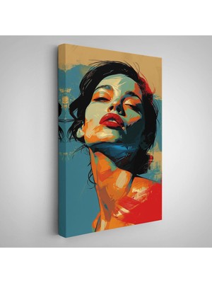 Miyrem canvas Serie  Pop Art Tarzda Güzel Kadın TABLOSU-7709