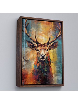 Miyrem canvas Serie  Suluboya Geyik TABLOSU-7506