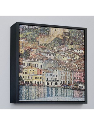 Miyrem canvas Serie  Gustav Klimt Garda Denizi Tablosu - Malcesine Am GARDASEE-8344