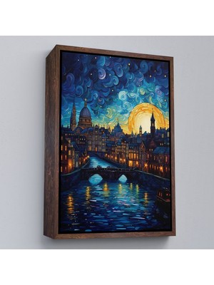 Miyrem canvas Serie  Vincent Van Gogh Tarzı Venedik TABLOSU-7795
