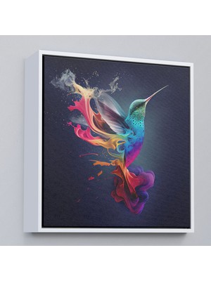 Miyrem canvas Serie  Renkli Sinek Kuşu TABLOSU-8329