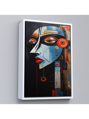 Miyrem^#canvas Serie  Rustik Soyut Kadın TABLOSU-7676