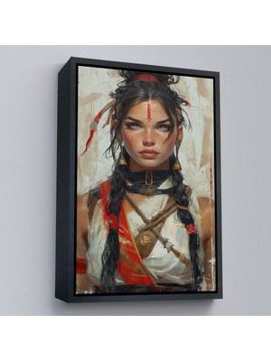 Miyrem canvas Serie  Mavi Gözlü Kızıldereli Güzel Kız TABLOSU-7758