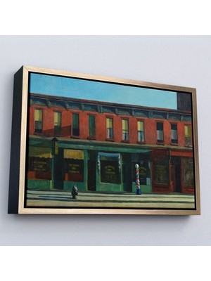 Miyrem canvas Serie  Edward Hopper - Pazar Sabahının Erken Saatleri Tablosu - Early Sunday MORNING-7069