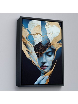 Miyrem canvas Serie  Kadın Yüzü Illüstrasyon TABLO-8020