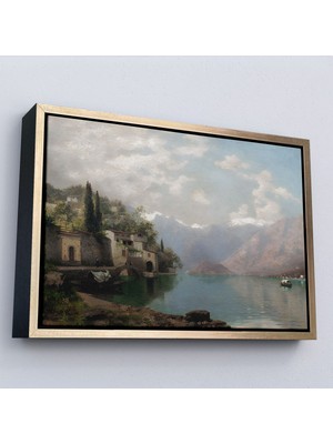 Miyrem canvas Serie  Robert Schultze' Komo Gölü Tablosu - Bellagio By Lake COMO-7018