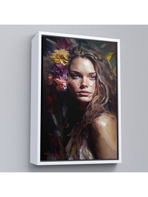 Miyrem canvas Serie  Yağlıboya Görünümlü Güzel Kadın TABLOSU-8013