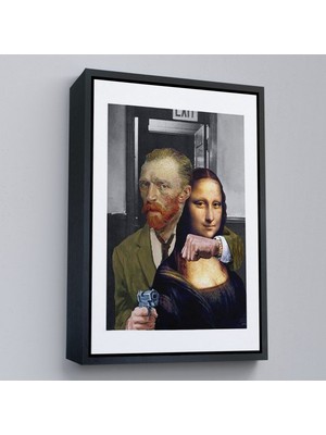 Miyrem canvas Serie  Mona Lisa'yı Rehin Alan Van Gogh TABLO-7761