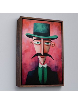 Miyrem canvas Serie  Bıyıklı Ikonik Sürreal Adam TABLOSU-7732