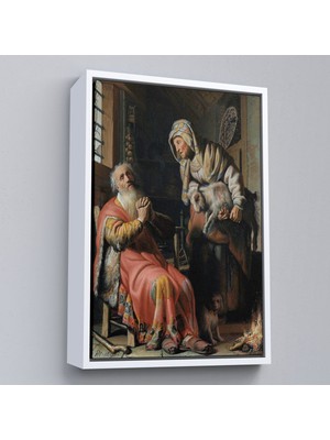 Miyrem^#canvas Serie  Rembrandt - Tobit ve Anna Çocuk Ile Birlikte TABLO-7439