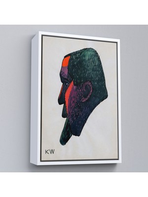 Miyrem^#canvas Serie  Karl Wiener -Soyut Baş TABLOSU-7336