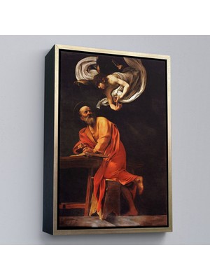 Miyrem canvas Serie  Caravaggio - Aziz Matta ve Melek Tablosu - Saint Matthew And The ANGEL-7388